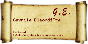Gavrila Eleonóra névjegykártya